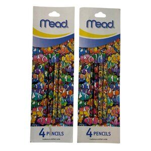 Royce B McClure 8 Pack Tropical Fish Pencils Vibrant Colorful Designs 2009 Mead